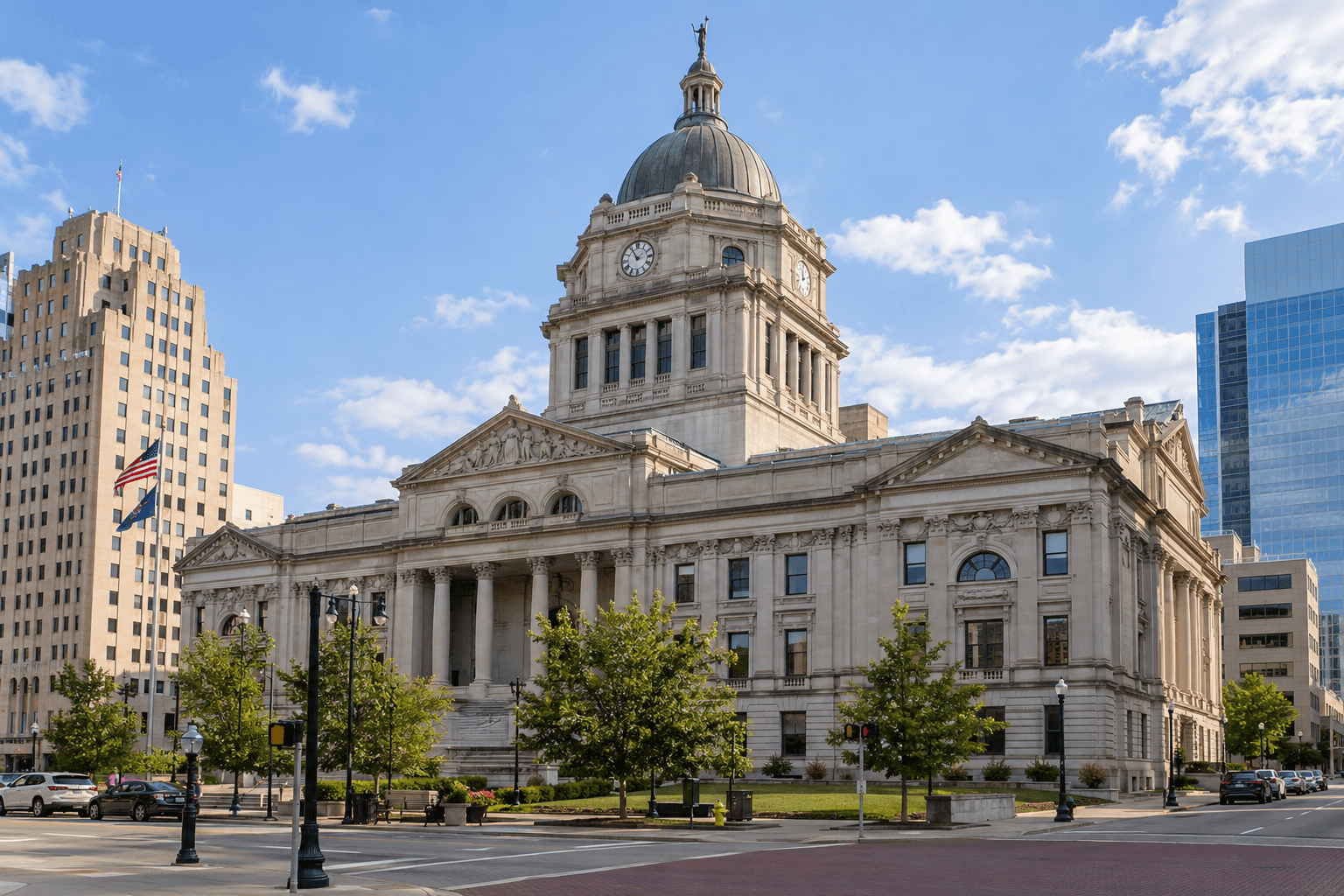Allen County Courthouse in Fort Wayne, where location can matter in an Indiana injury claim arising from a property incident.