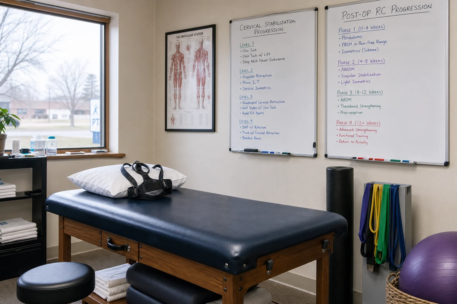 Fort Wayne fender-bender scene — cervical pt table