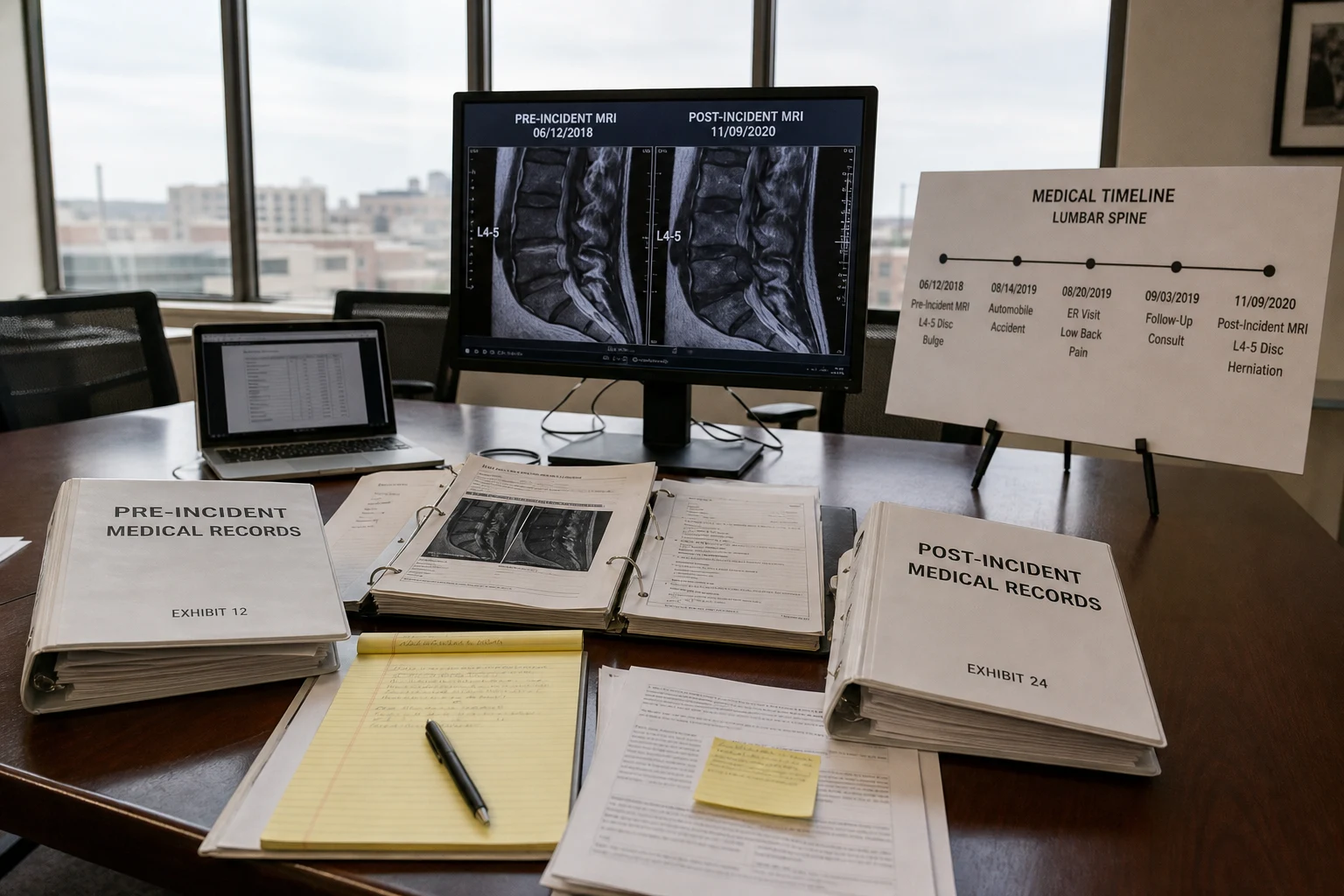 Fort Wayne aggravation of pre-existing condition scene — records comparison