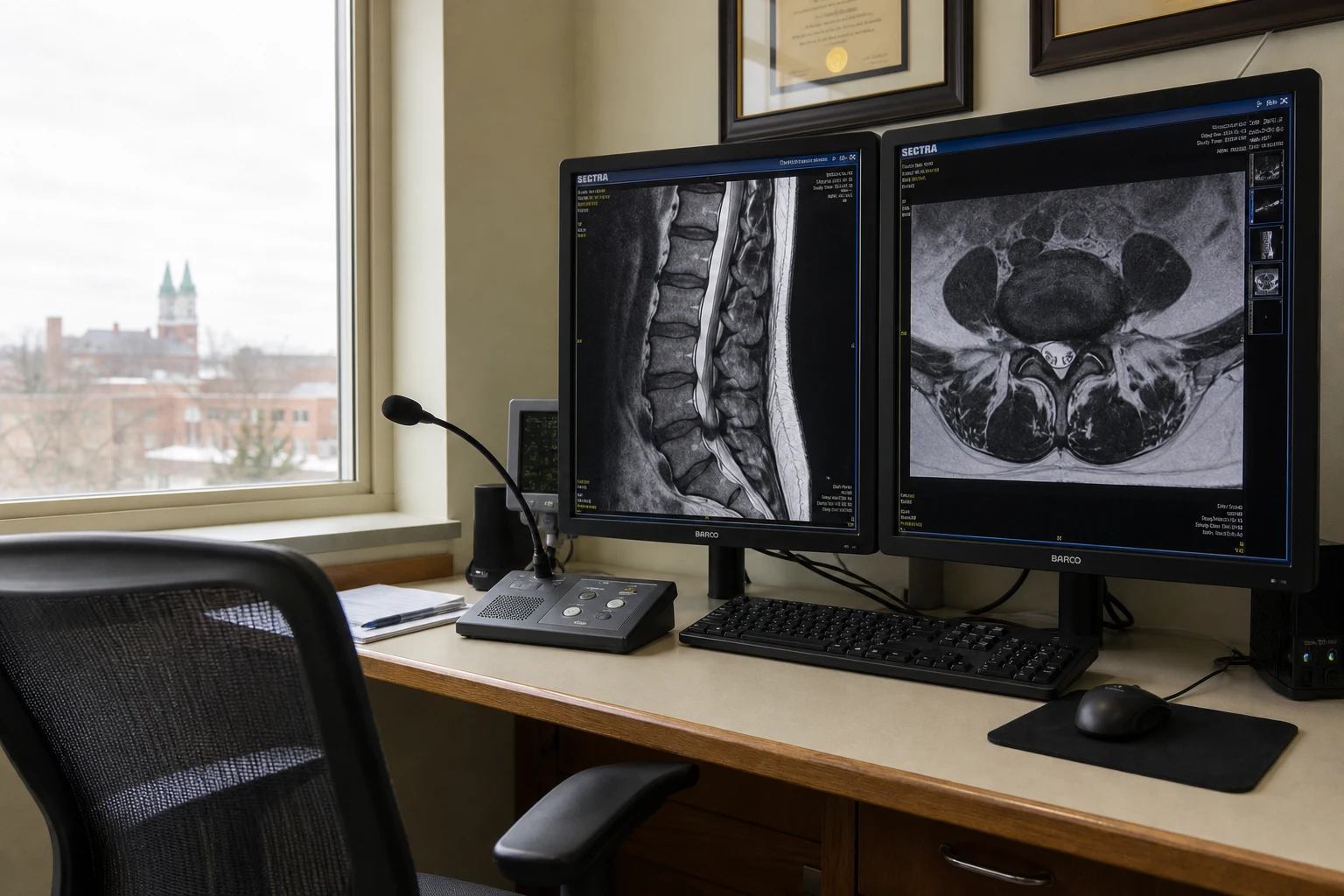 Fort Wayne back and neck injury scene — lumbar mri