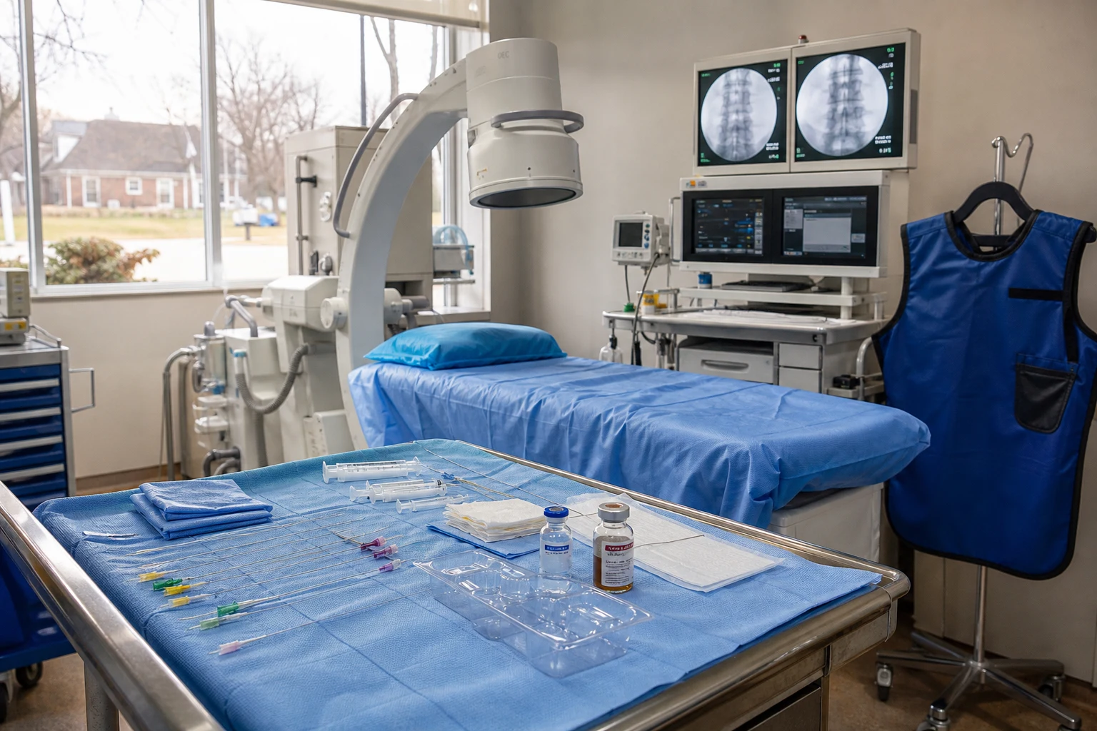 Fort Wayne back and neck injury scene — injection suite