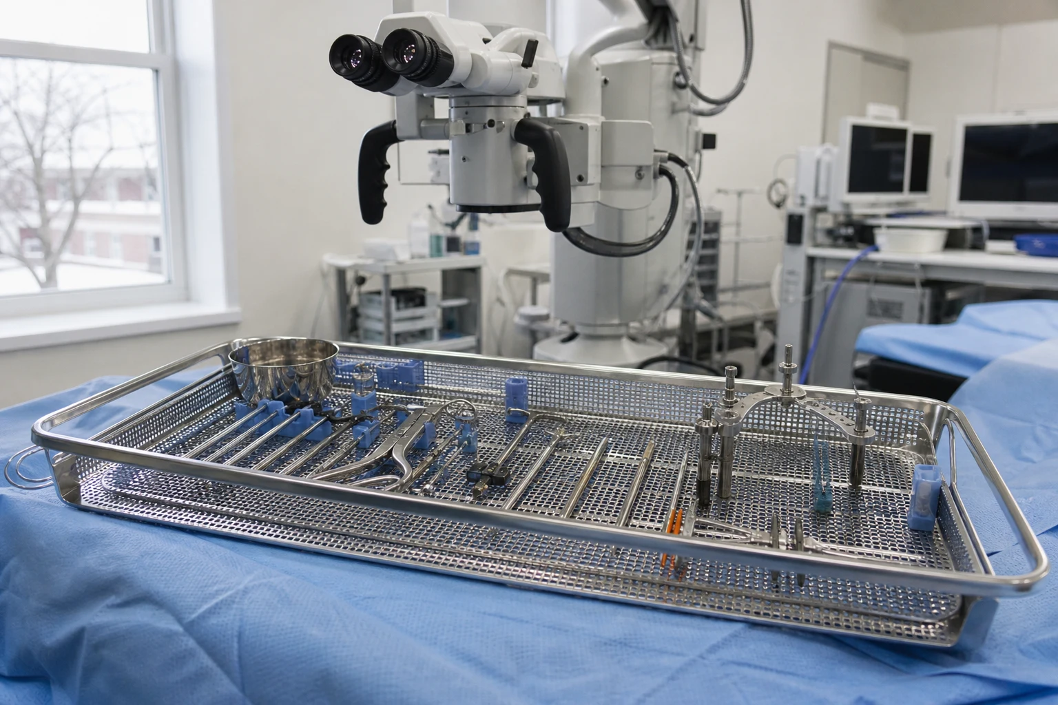 Fort Wayne herniated disc injury scene — microdiscectomy tray