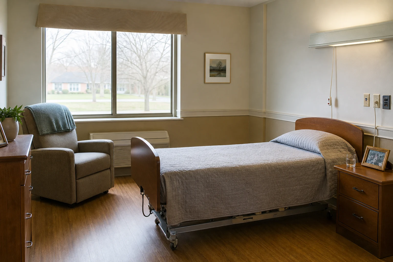Fort Wayne nursing home abuse scene — resident room