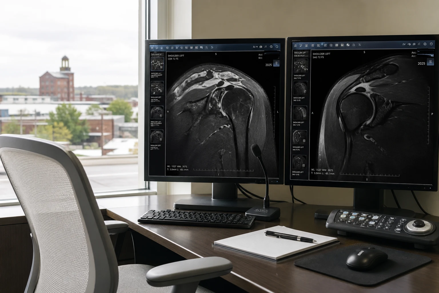Fort Wayne shoulder injury scene — shoulder mri
