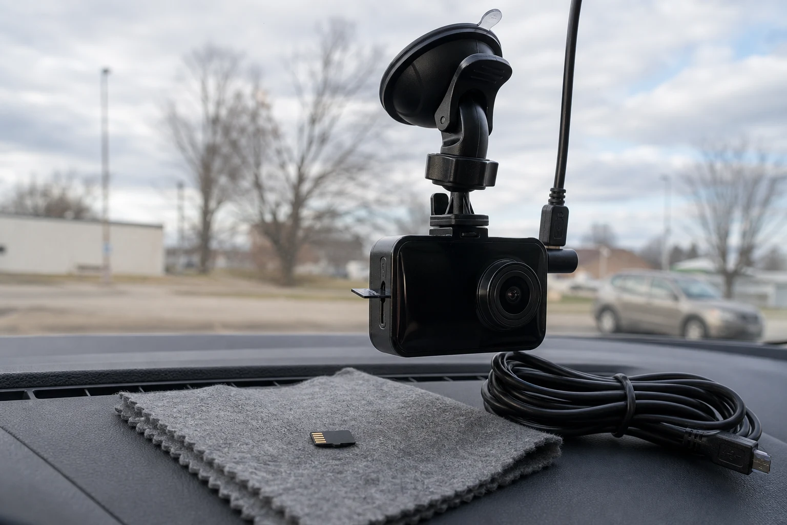Fort Wayne side-swipe crash scene — dashcam card