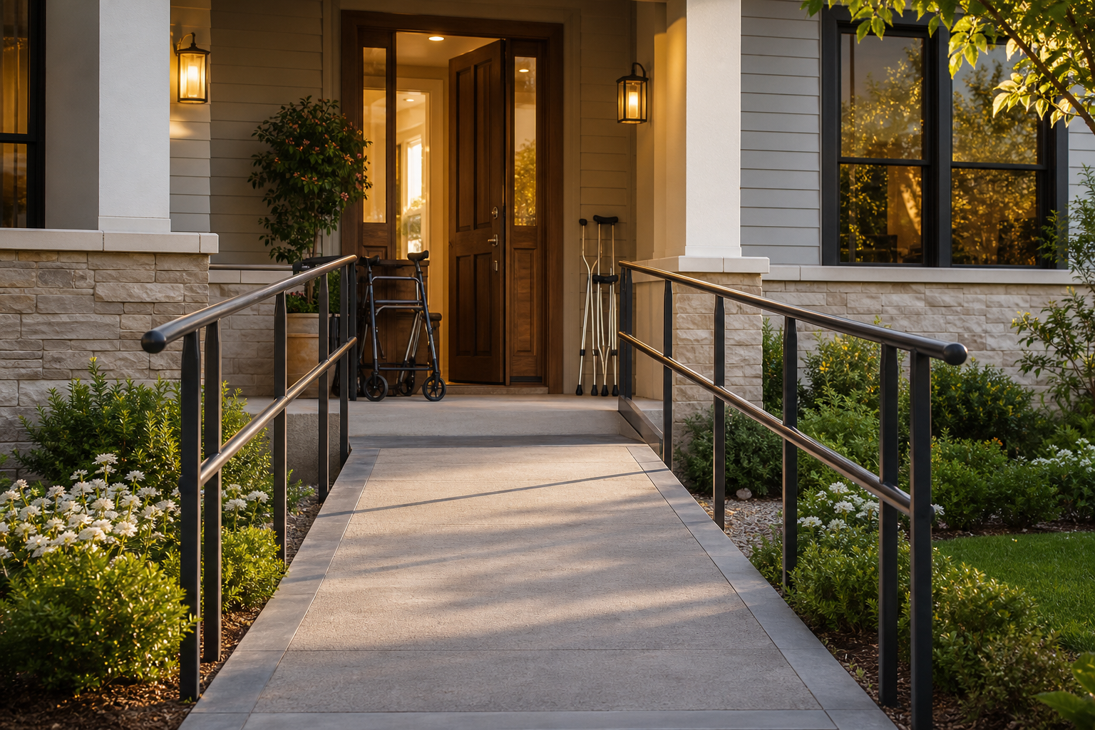 Accessible home entry and mobility equipment after a spinal cord injury