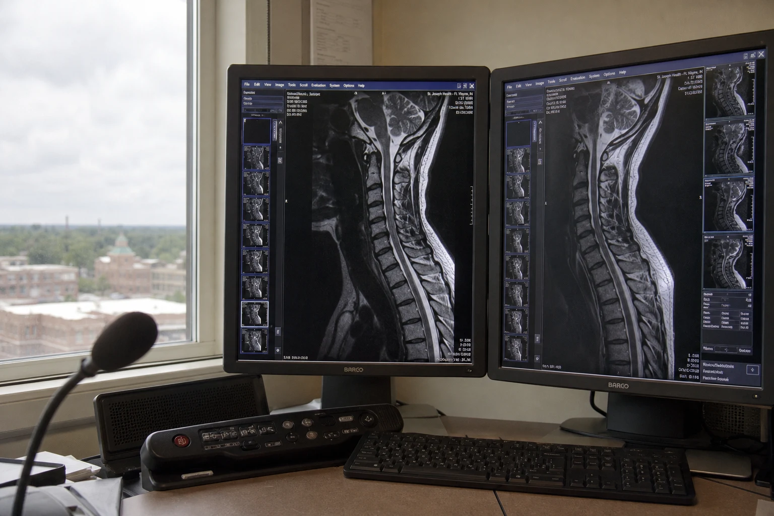 Fort Wayne sprain or strain injury scene — cervical mri