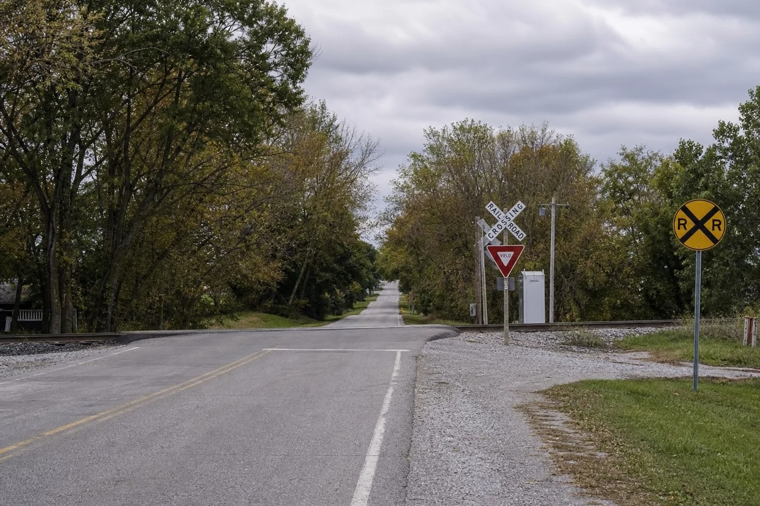 Fort Wayne train accident scene — rural crossing
