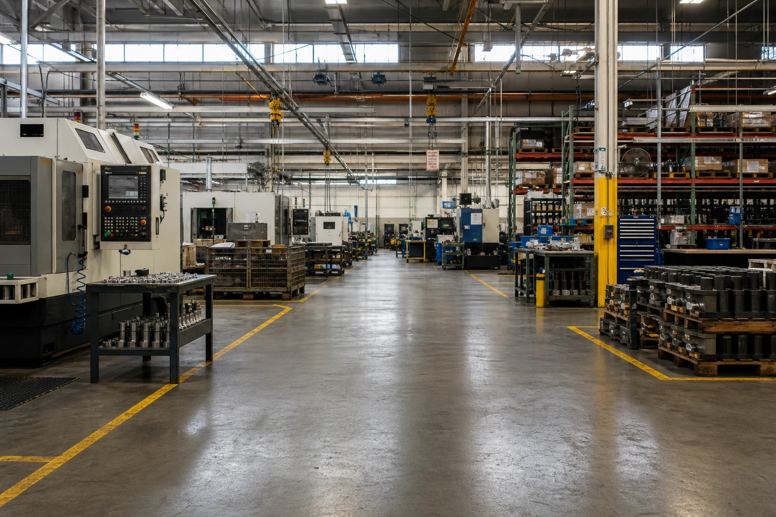 Fort Wayne workers' compensation scene — factory floor