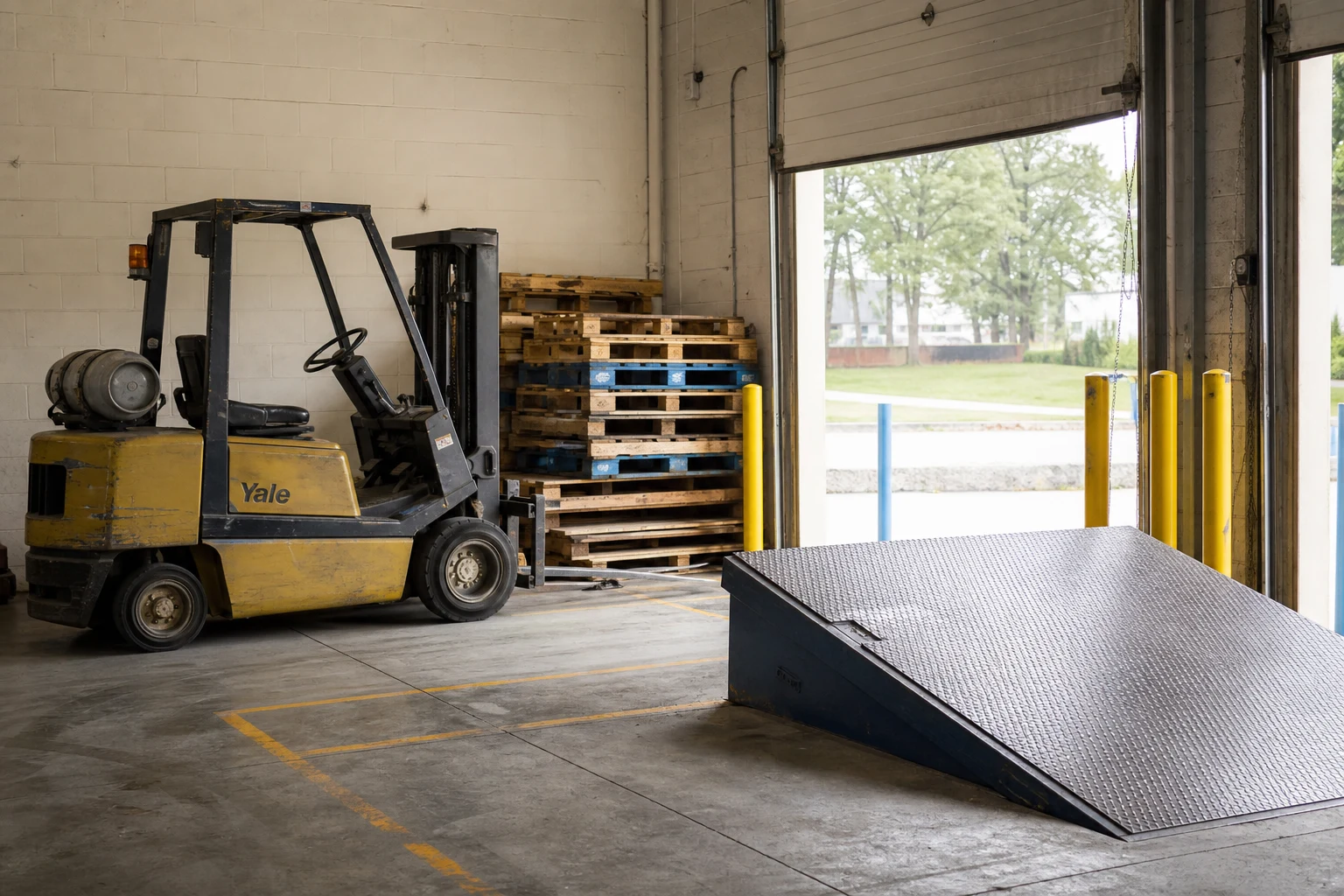 Fort Wayne workers' compensation scene — loading dock