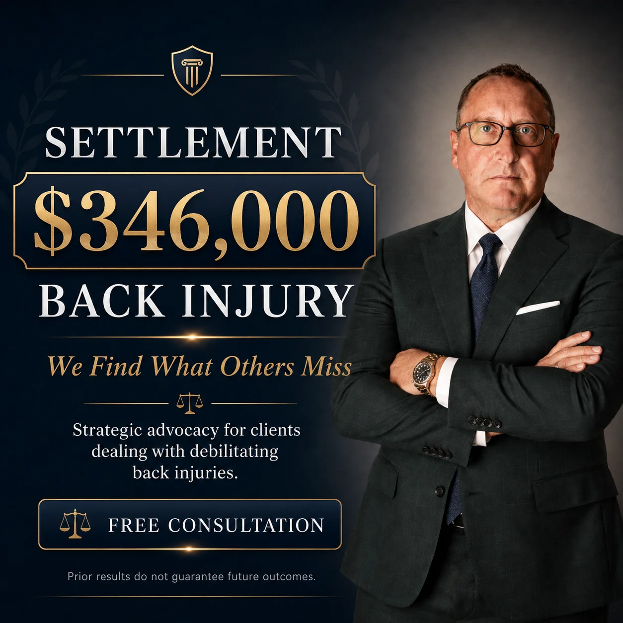 Acuerdo reciente de $346,000 por lesión de espalda — Delventhal Law Office
