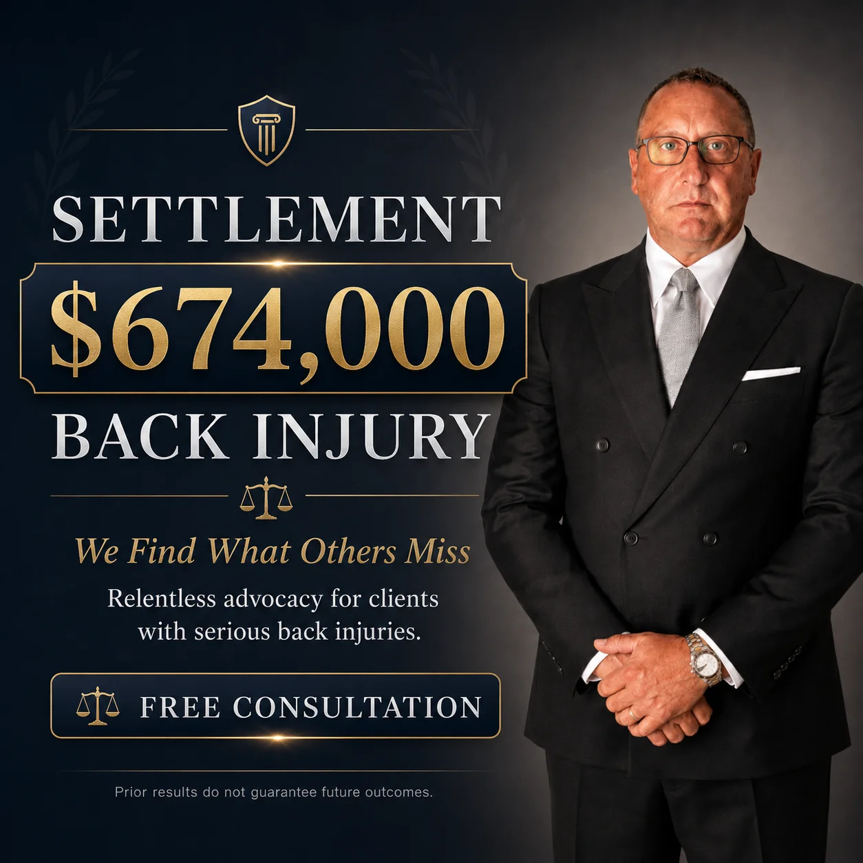 Acuerdo reciente de $674,000 por lesión de espalda — Delventhal Law Office