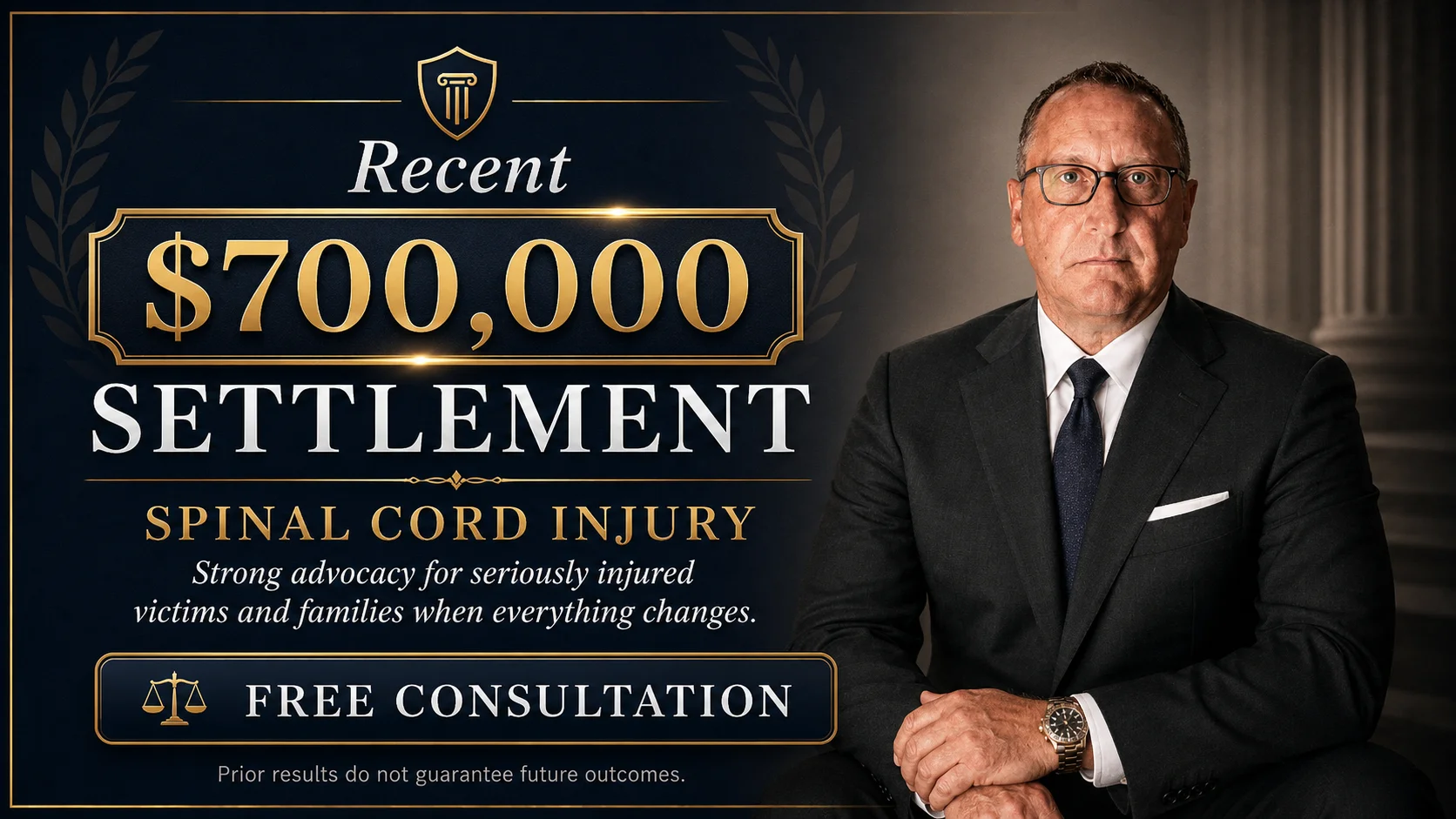 Acuerdo reciente de $700,000 por lesión de la médula espinal — Delventhal Law Office